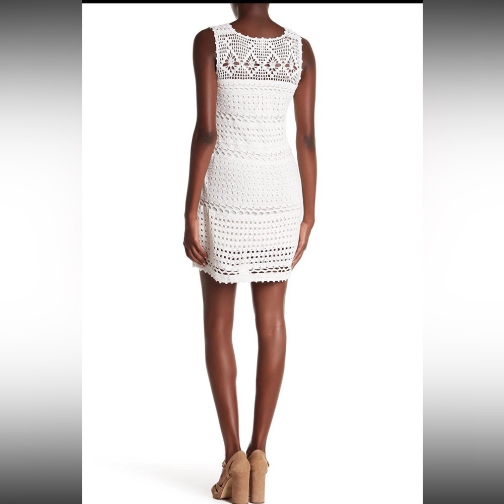 Joie Women's White Nawra Crochet Dress Size Small 100% Cotton Boho Beach Resort - Picture 4 of 10